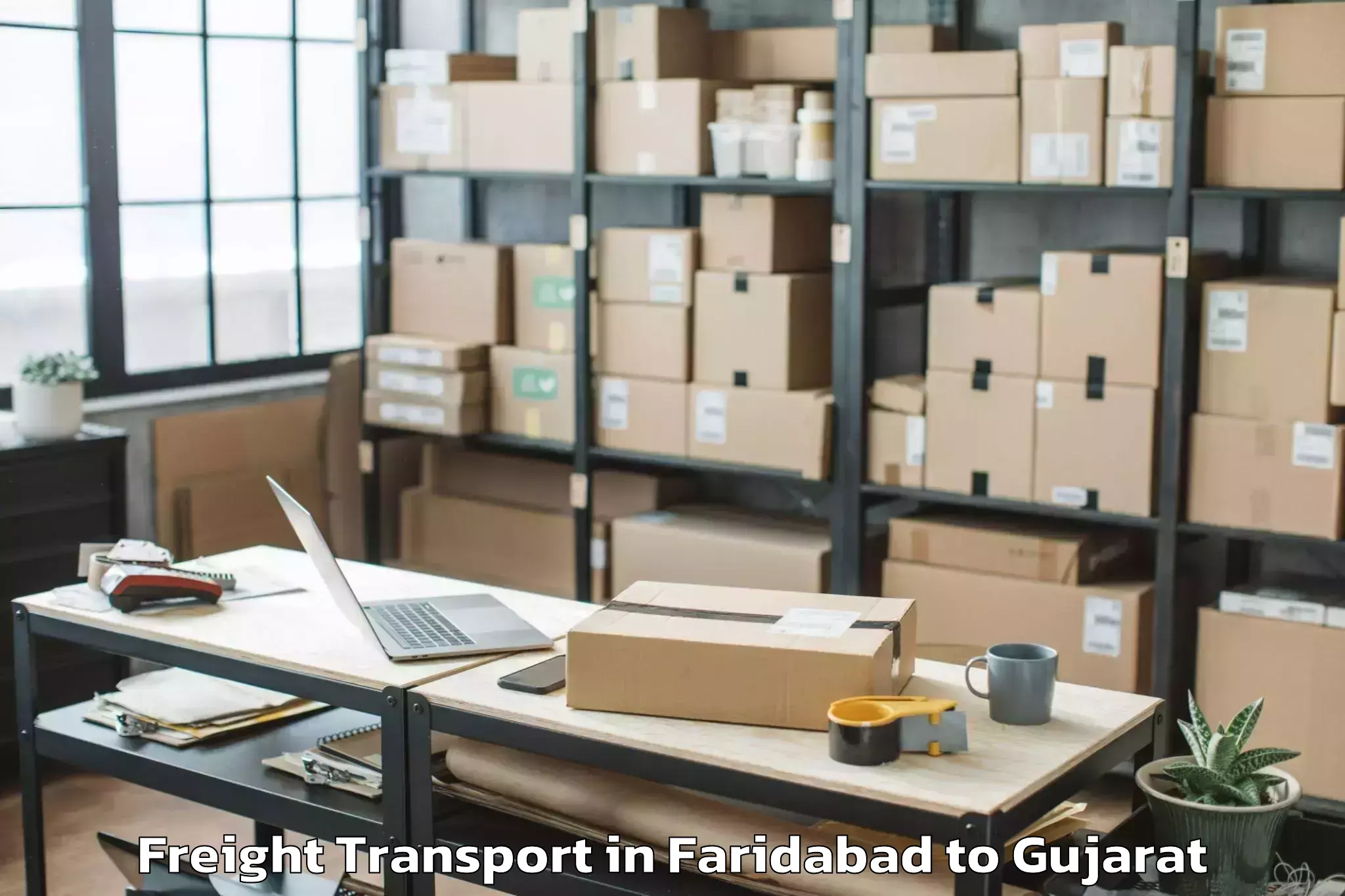 Affordable Faridabad to Udhana Freight Transport